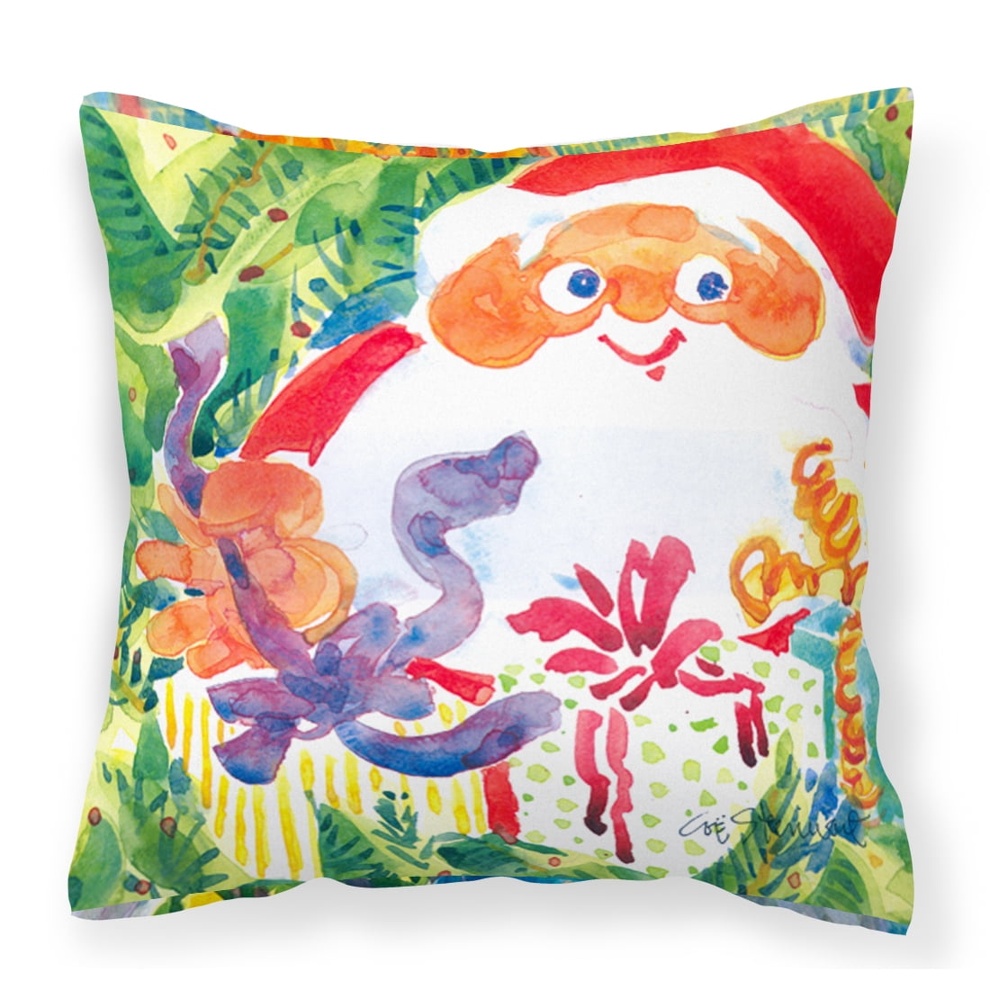 Santa Claus Christmas Surprise Fabric Decorative Pillow
