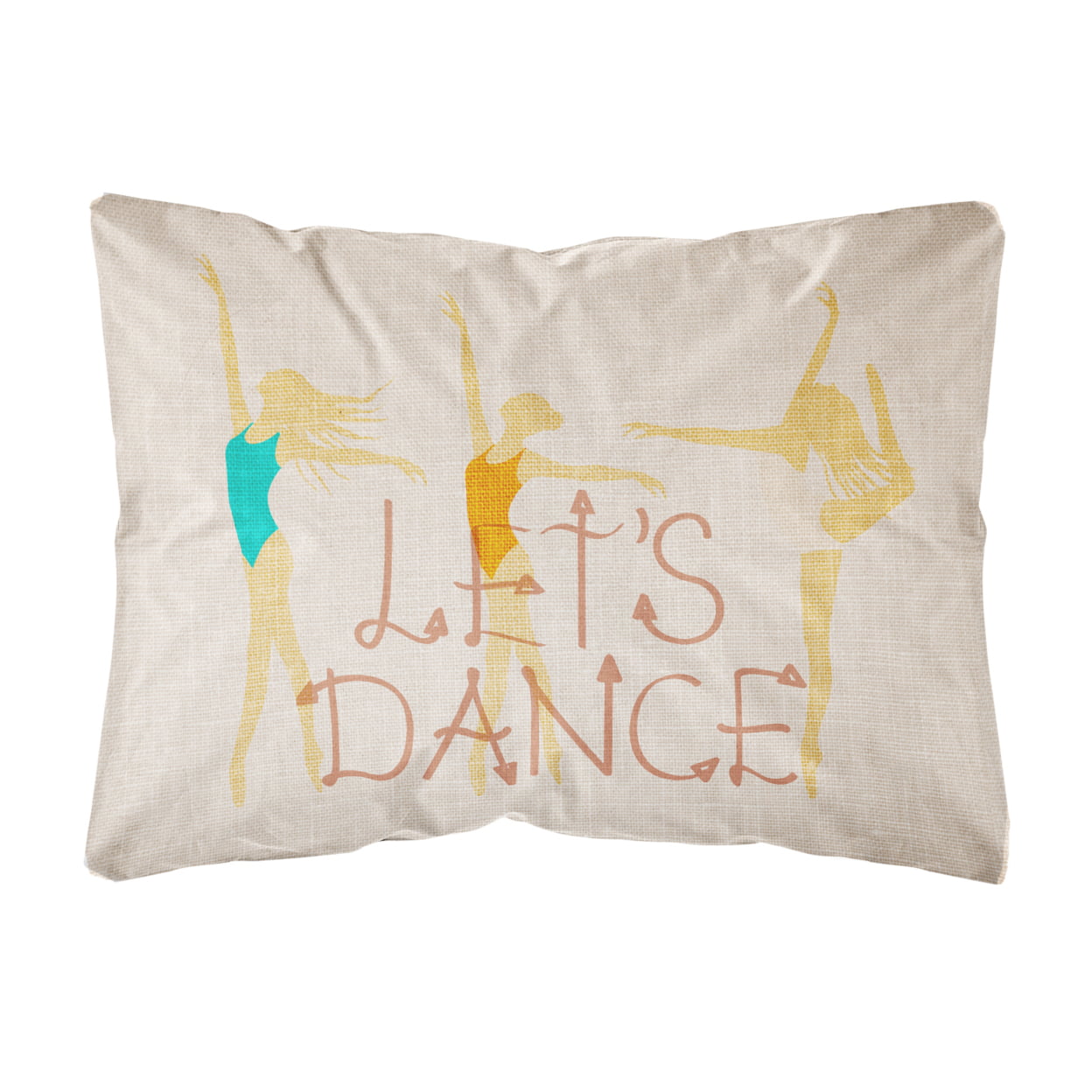 Lets Dance Linen Light Canvas Fabric Decorative Pillow