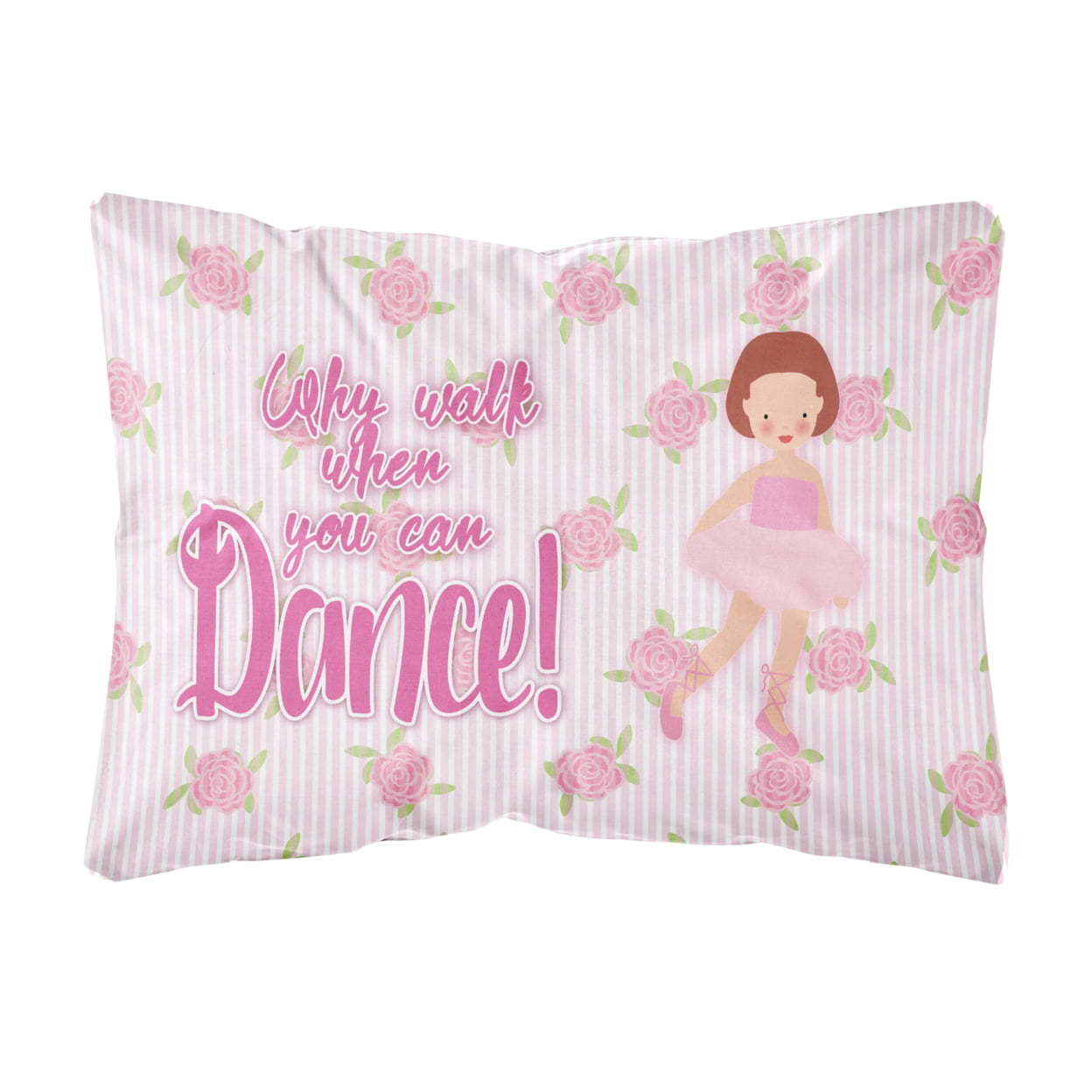 Ballet Red Short Hair Canvas Fabric Decorative Pillow