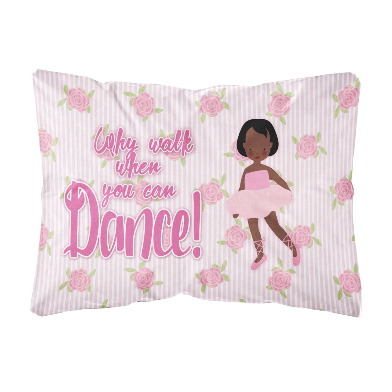 Ballet African American Short Hair Canvas Fabric Decorative Pillow