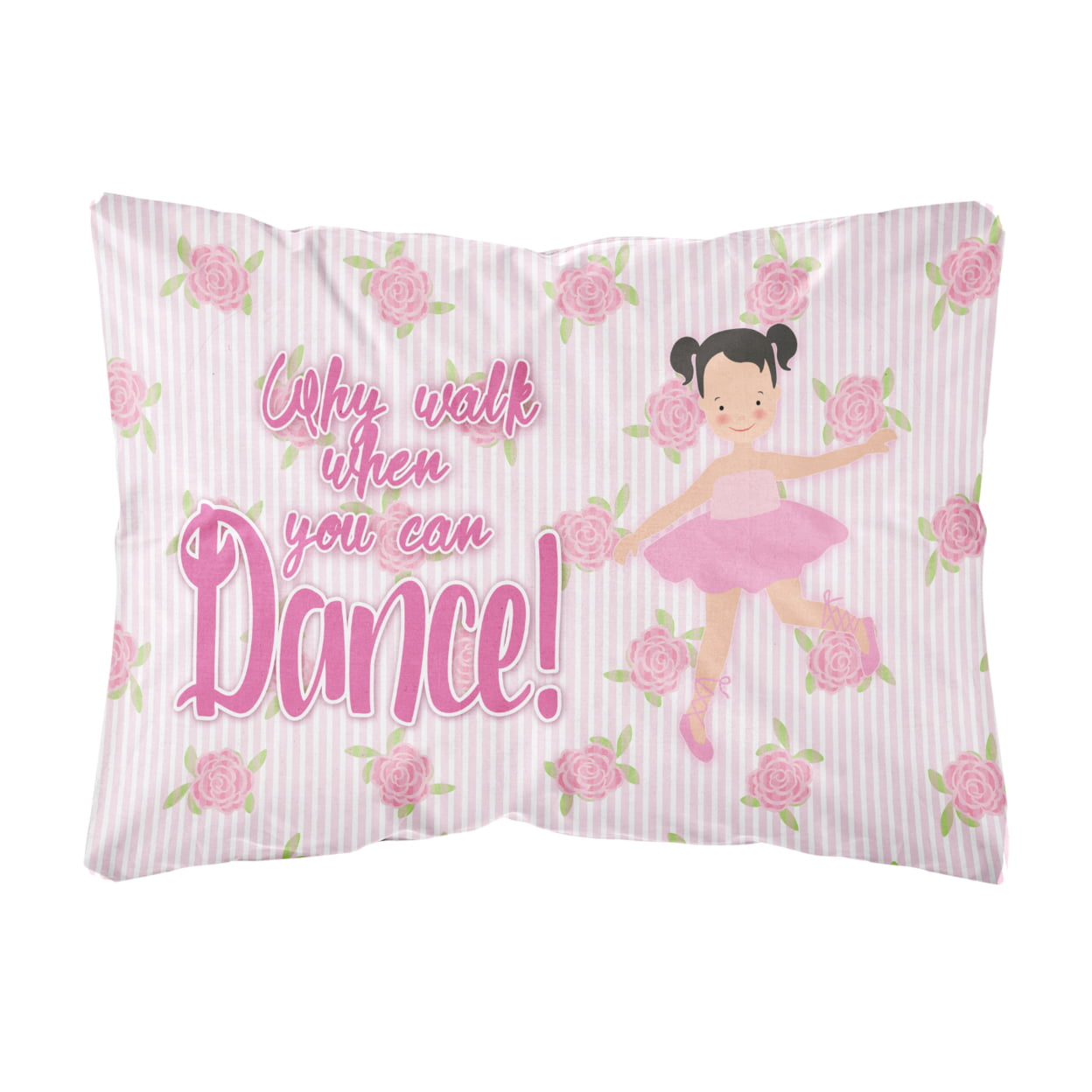 Ballet Pigtails Canvas Fabric Decorative Pillow
