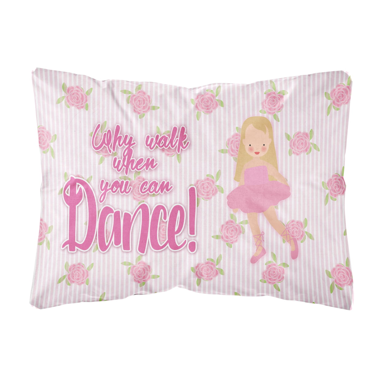 Ballet Long Blonde Hair Canvas Fabric Decorative Pillow