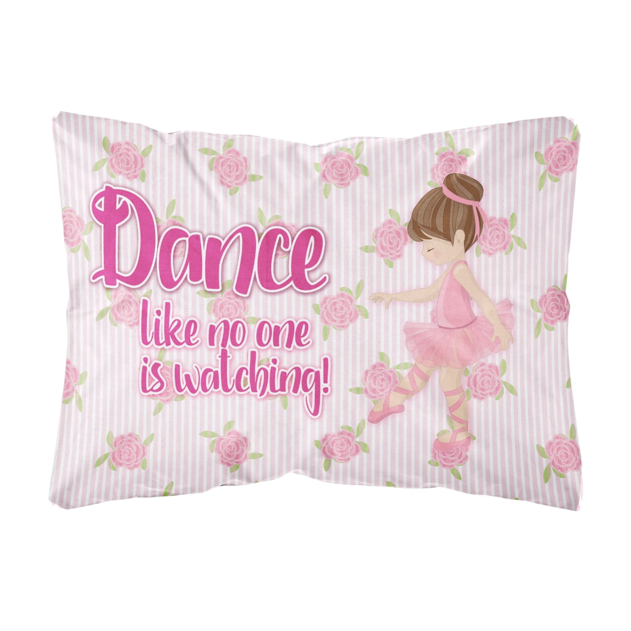 Ballet Dance Brunette Canvas Fabric Decorative Pillow