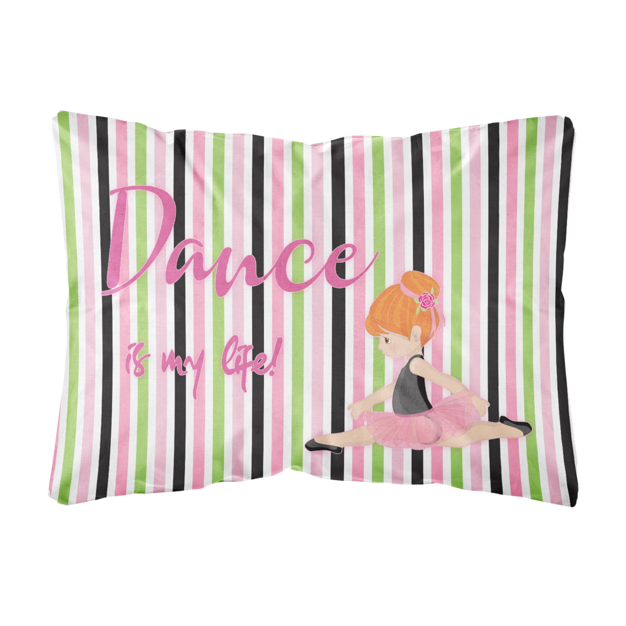 Ballet Dance is My Life Red Canvas Fabric Decorative Pillow