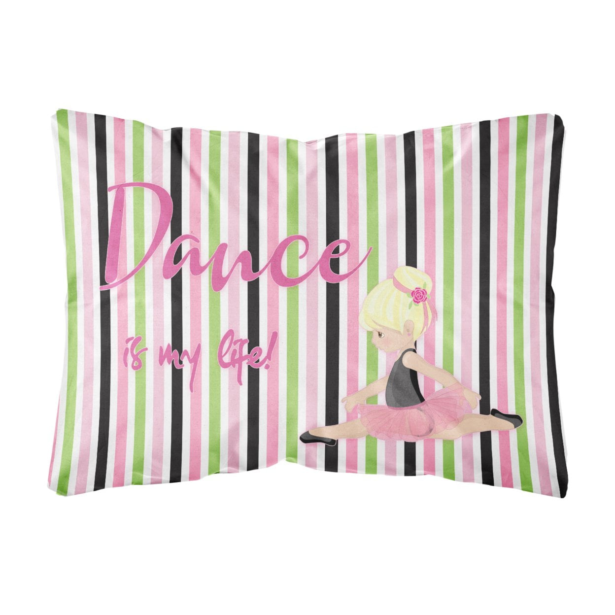 Ballet Dance is My Life Blonde Canvas Fabric Decorative Pillow