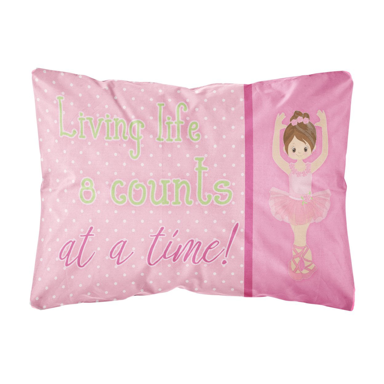 Ballet in 8 Counts Brunette Canvas Fabric Decorative Pillow