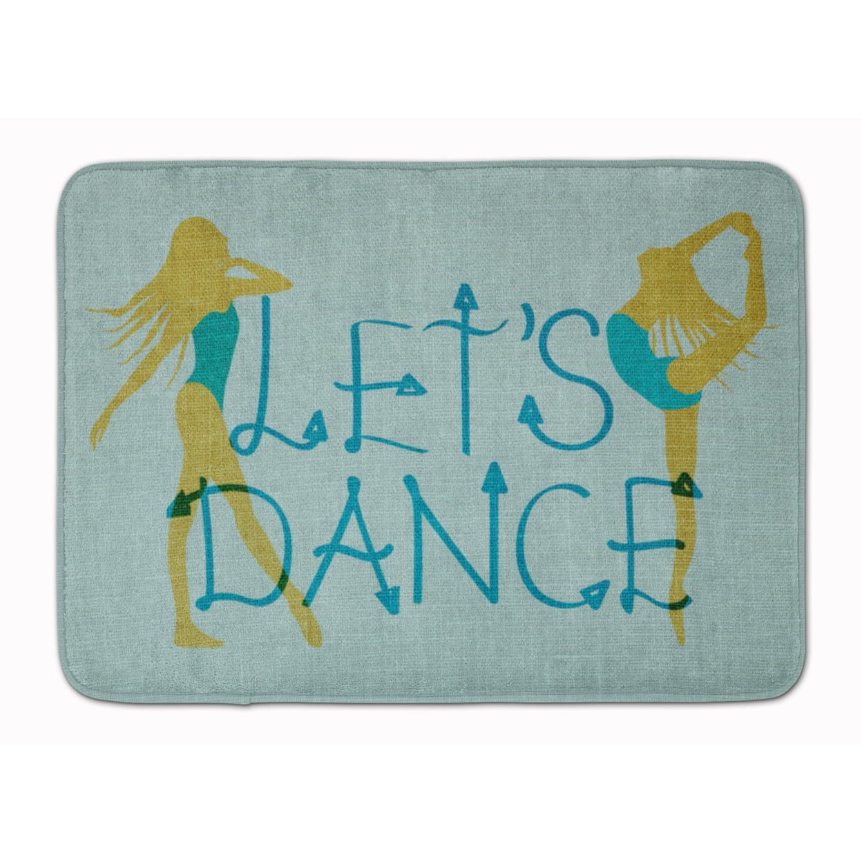 BB5374RUG Lets Dance Linen Teal Machine Washable Memory Foam Mat