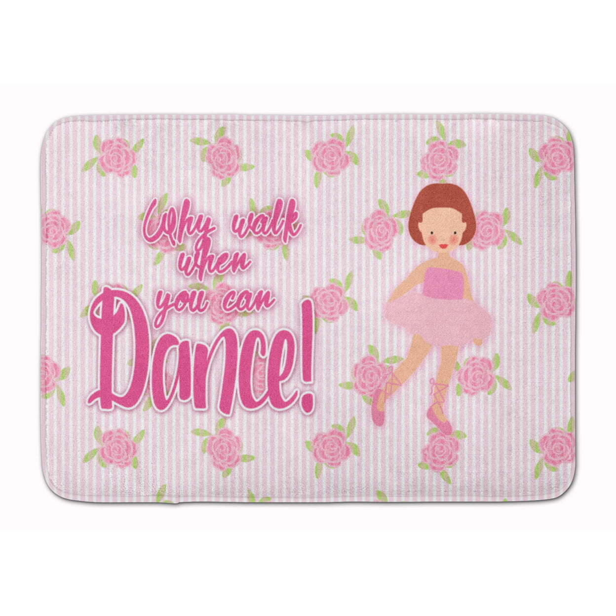 BB5383RUG Ballet Red Short Hair Machine Washable Memory Foam Mat