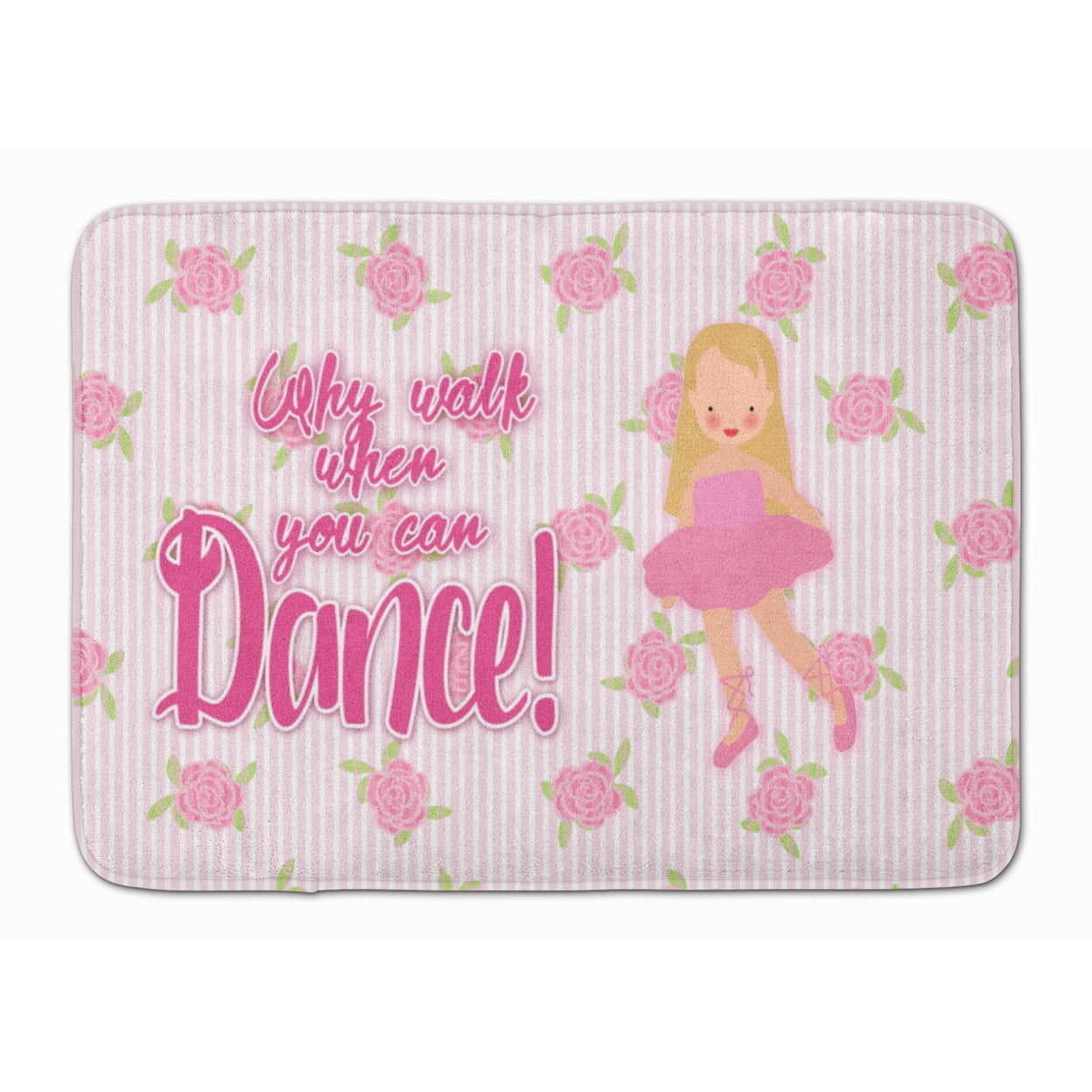 BB5387RUG Ballet Long Blonde Hair Machine Washable Memory Foam Mat