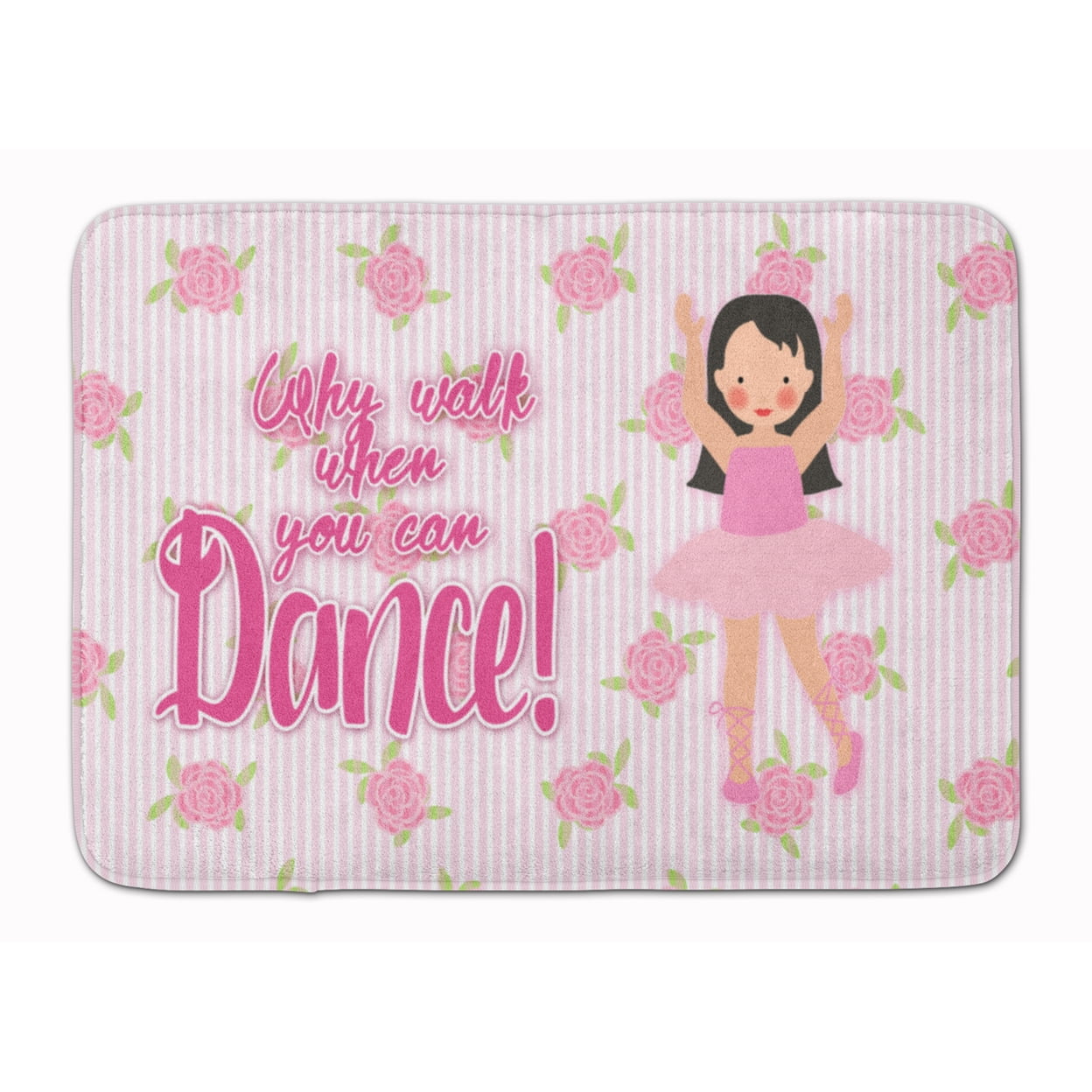 BB5388RUG Ballet Long Dark Hair Machine Washable Memory Foam Mat