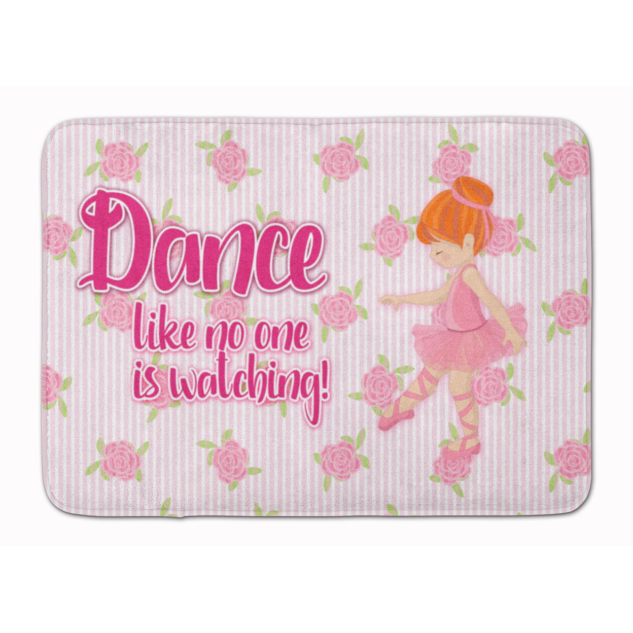 BB5392RUG Ballet Dance Red Hair Machine Washable Memory Foam Mat