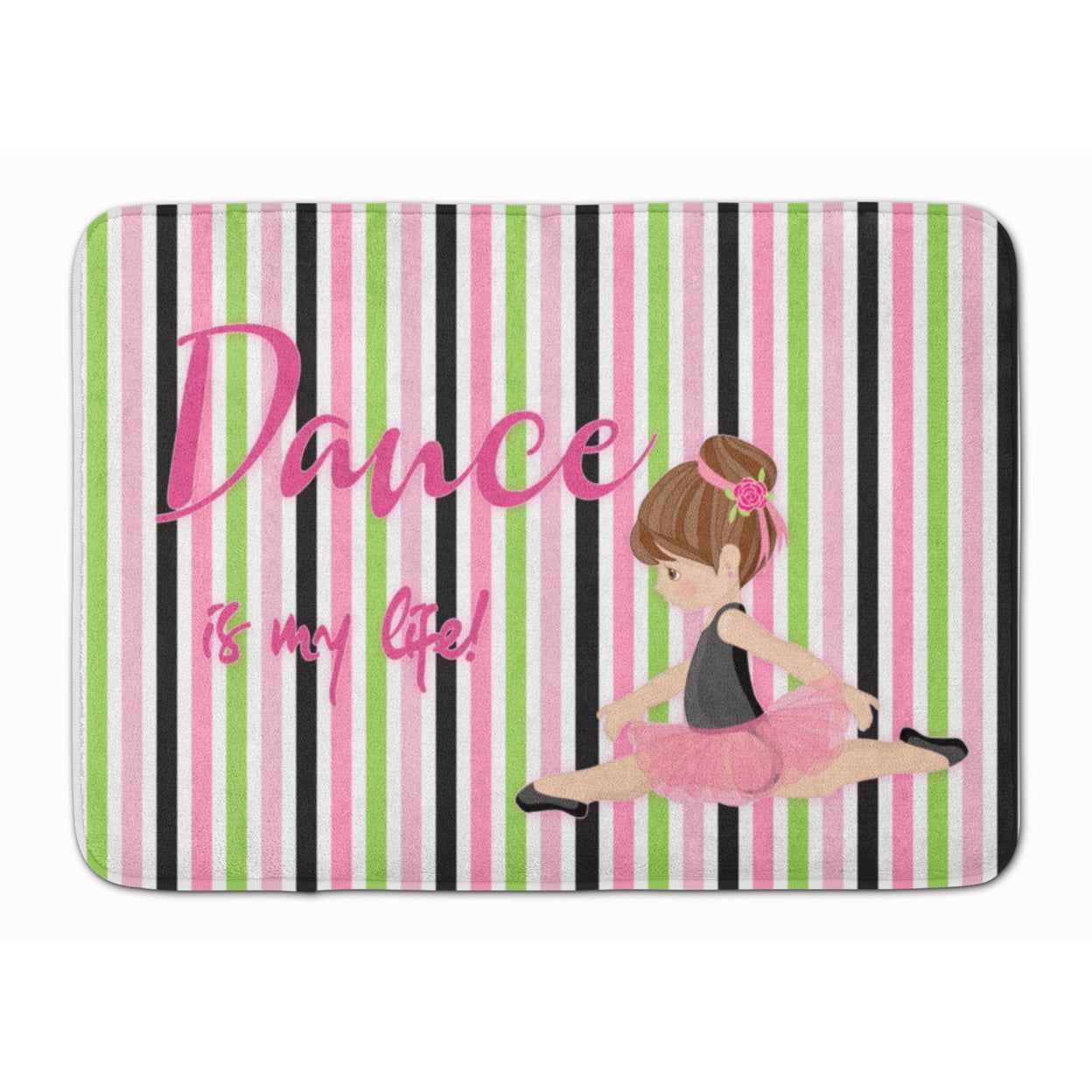 BB5393RUG Ballet Dance is My Life Brunette Machine Washable Memory Foam Mat