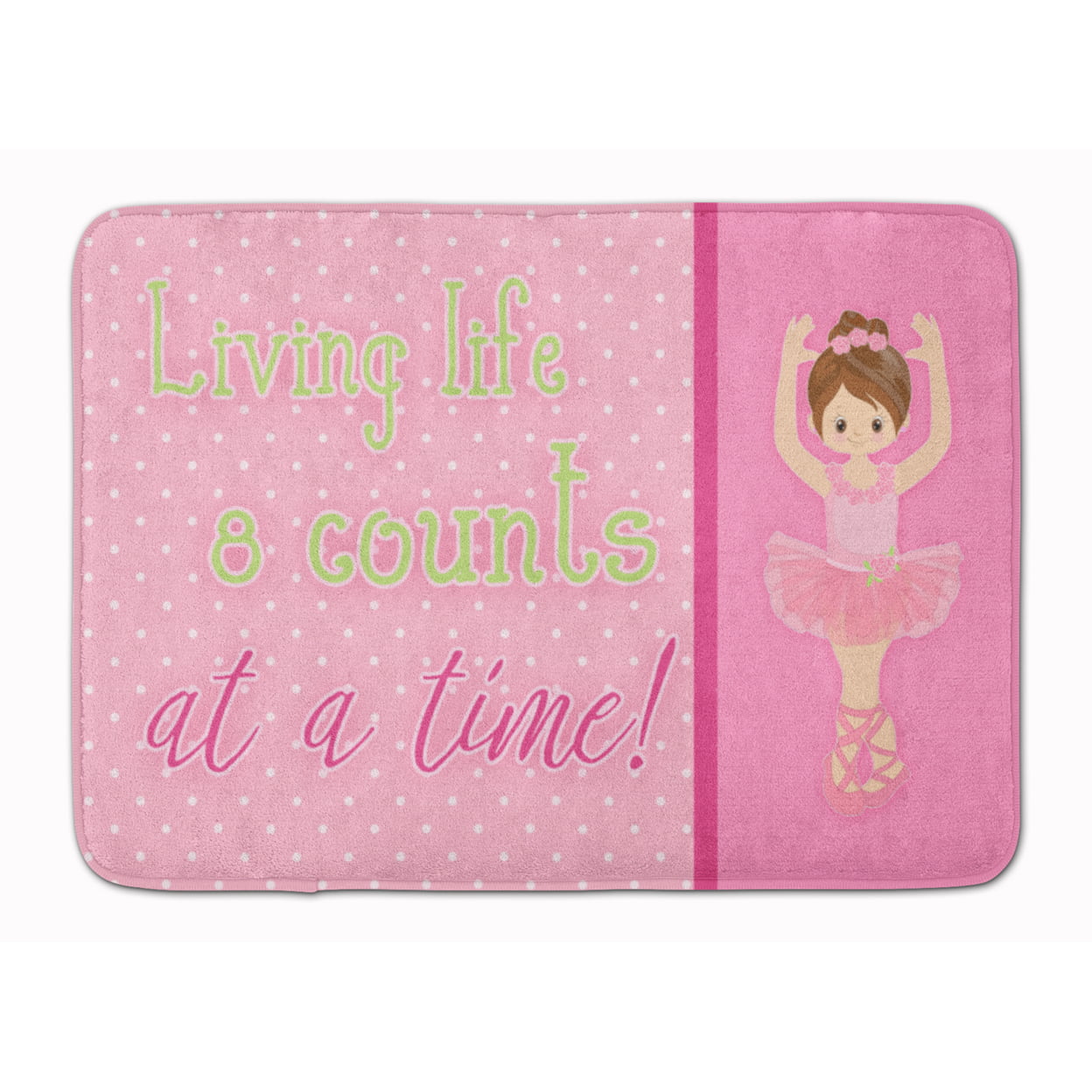 BB5396RUG Ballet in 8 Counts Brunette Machine Washable Memory Foam Mat