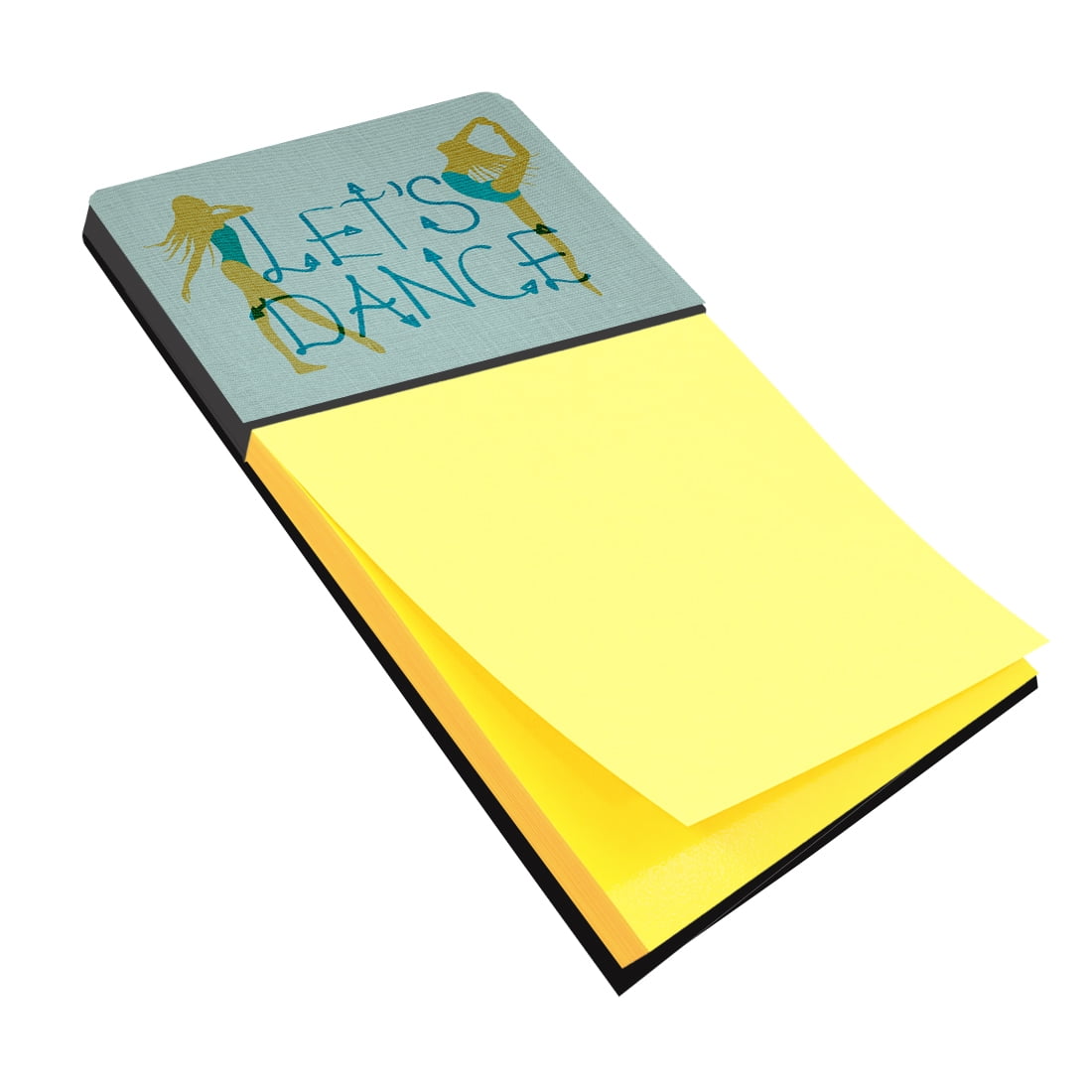 BB5374SN Lets Dance Linen Teal Sticky Note Holder