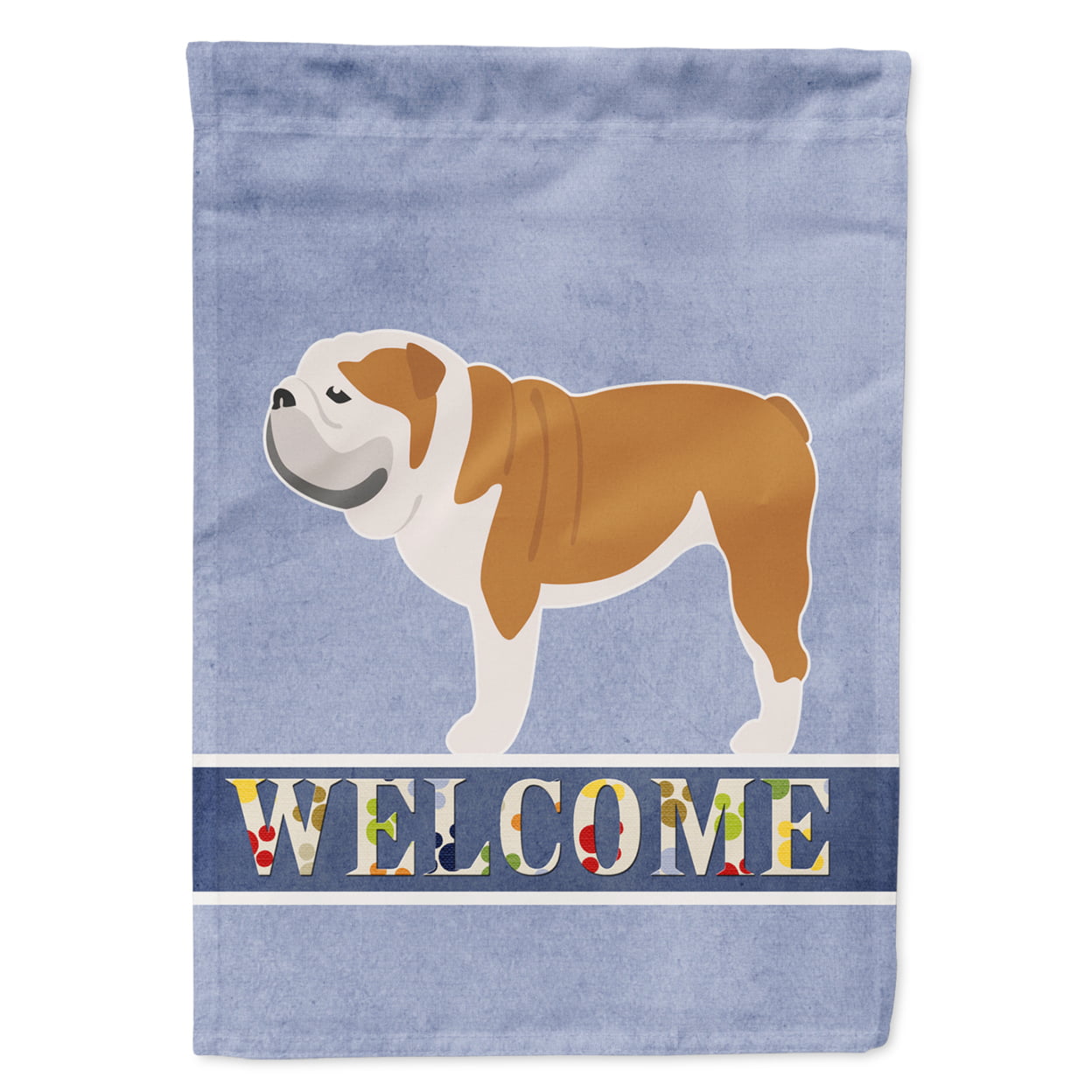 English Bulldog Welcome Garden Size Flag