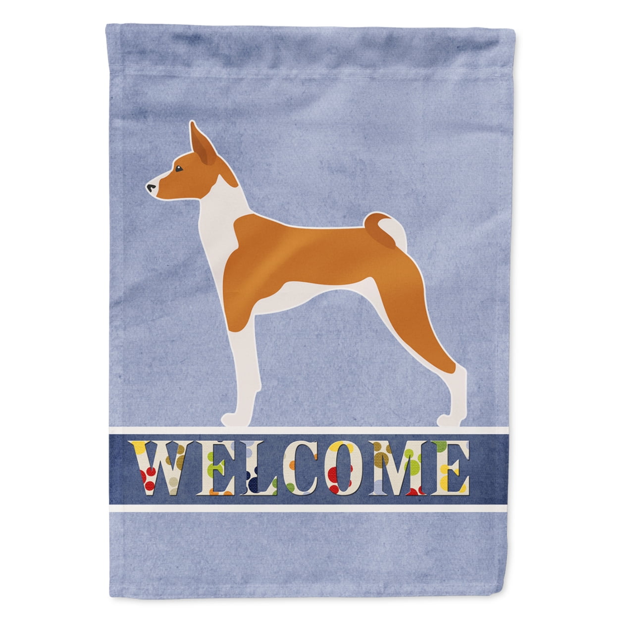 Basenji Welcome Garden Size Flag