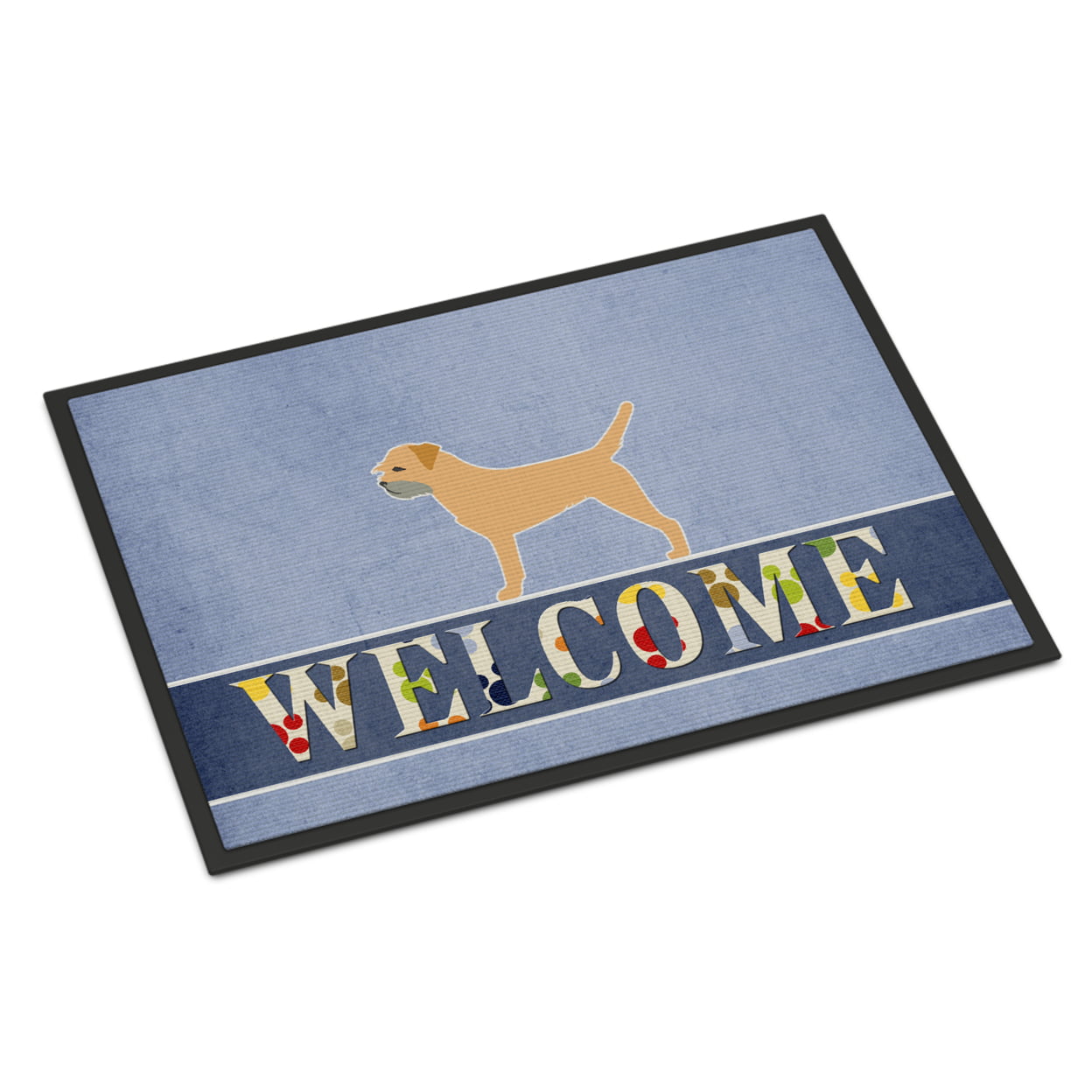 24 x 36 in. Border Terrier Welcome Indoor or Outdoor Mat