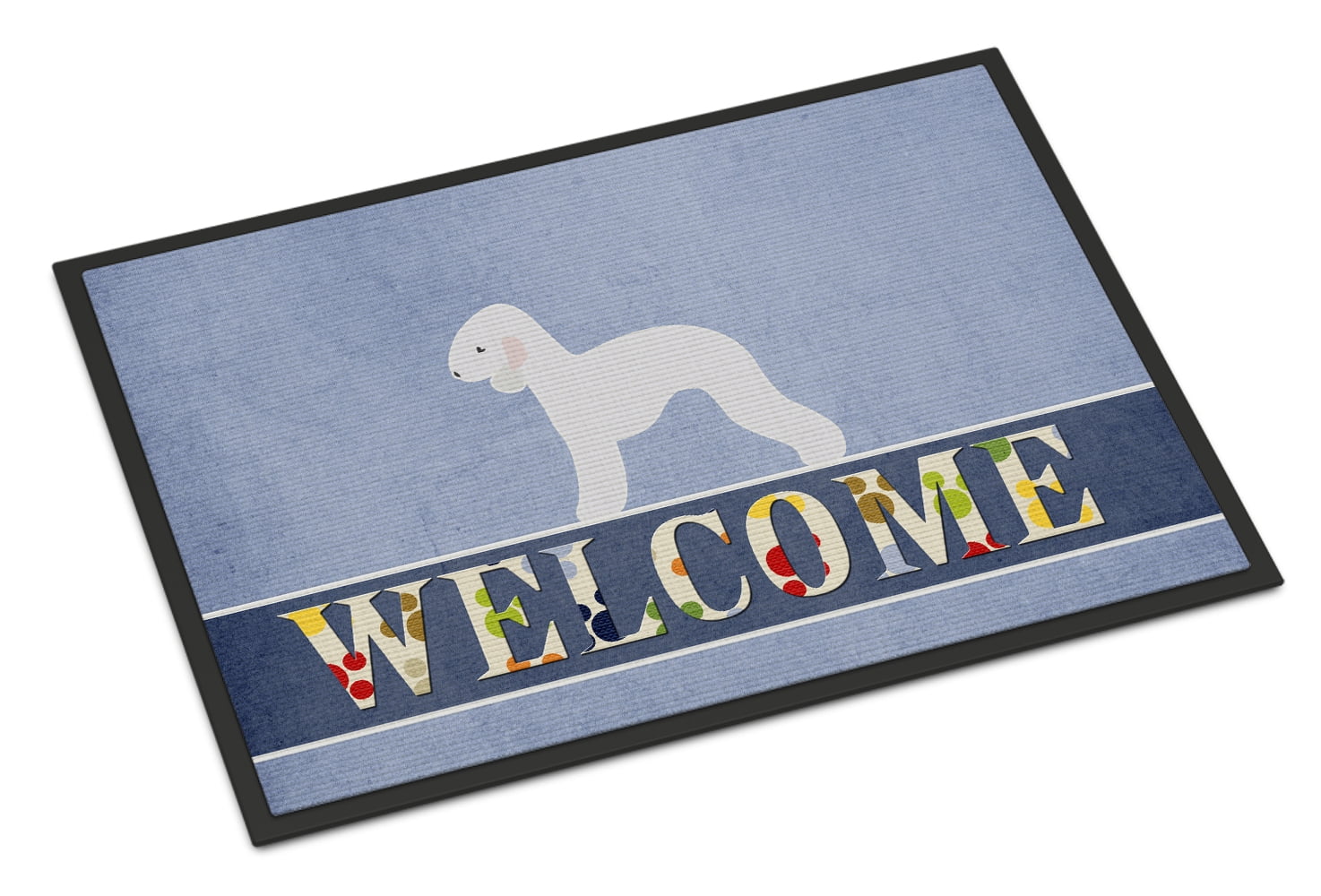 24 x 36 in. Bedlington Terrier Welcome Indoor or Outdoor Mat