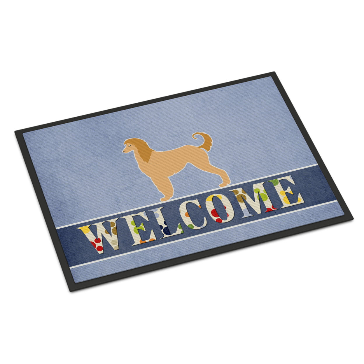 24 x 36 in. Afghan Hound Welcome Indoor or Outdoor Mat
