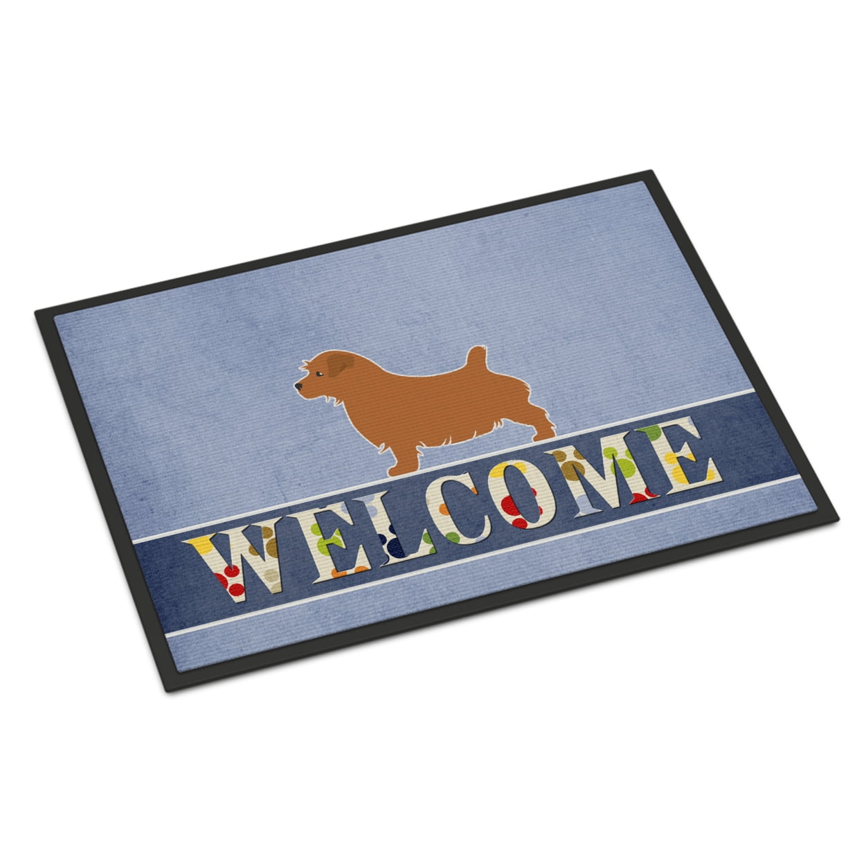 24 x 36 in. Norfolk Terrier Welcome Indoor or Outdoor Mat