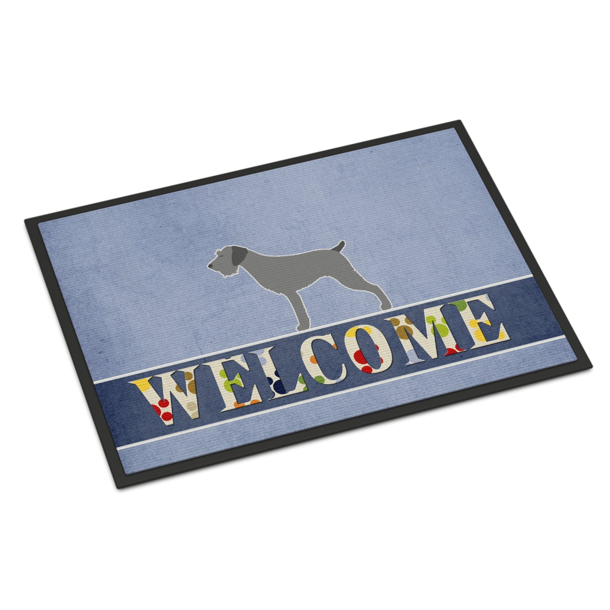 24 x 36 in. German Wirehaired Pointer Welcome Indoor or Outdoor Mat
