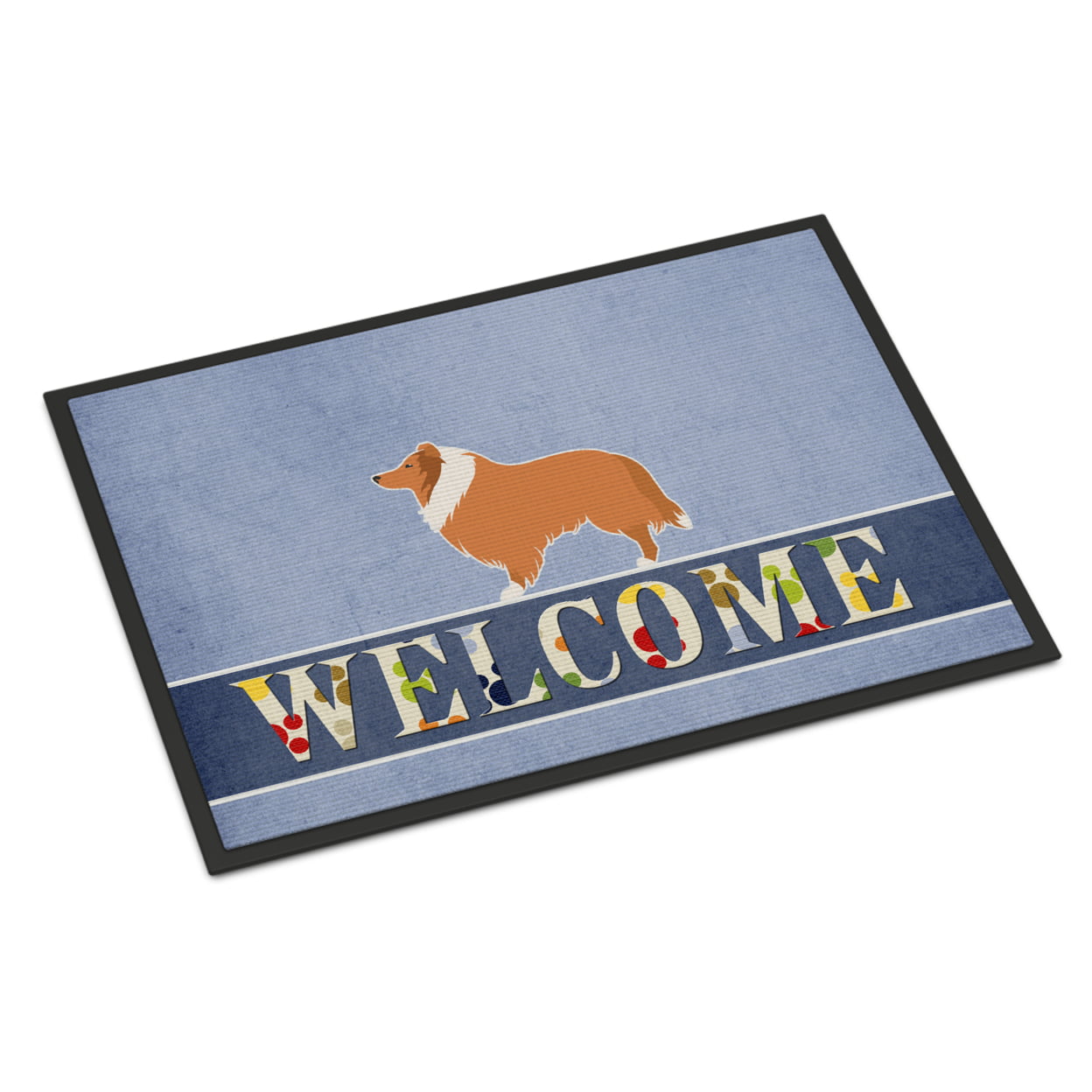 24 x 36 in. Collie Welcome Indoor or Outdoor Mat