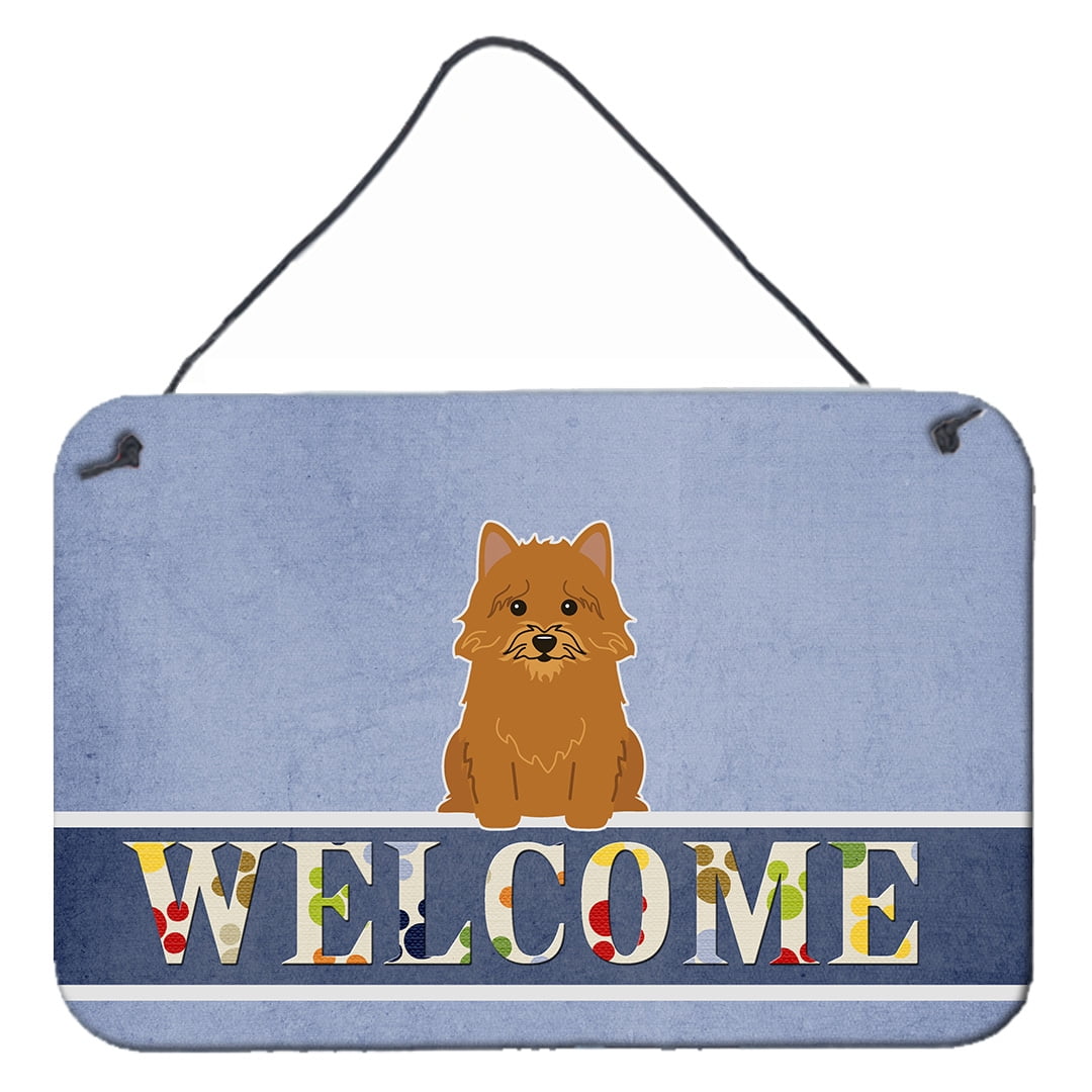 Norwich Terrier Welcome Wall or Door Hanging Prints