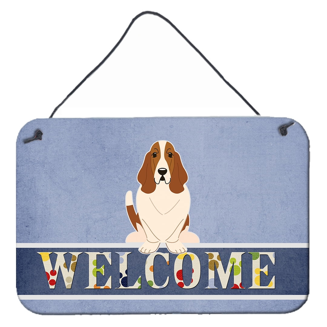 Basset Hound Welcome Wall or Door Hanging Prints