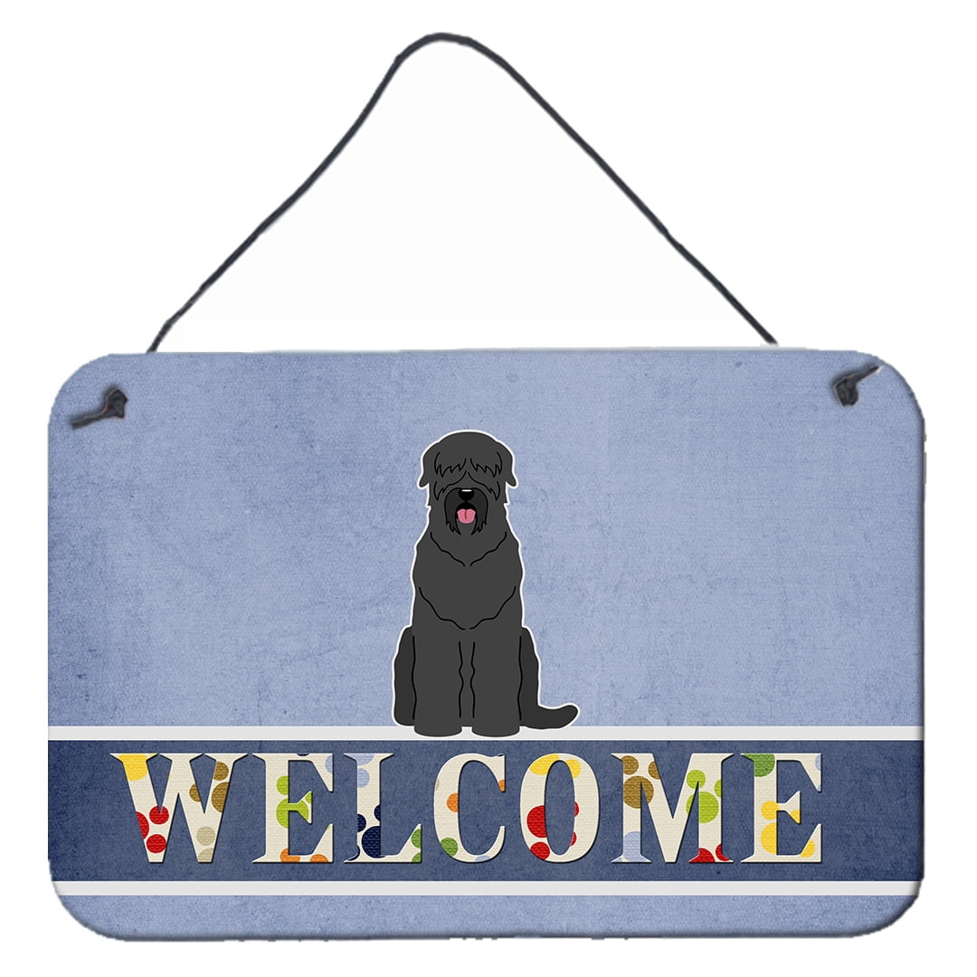 Black Russian Terrier Welcome Wall or Door Hanging Prints