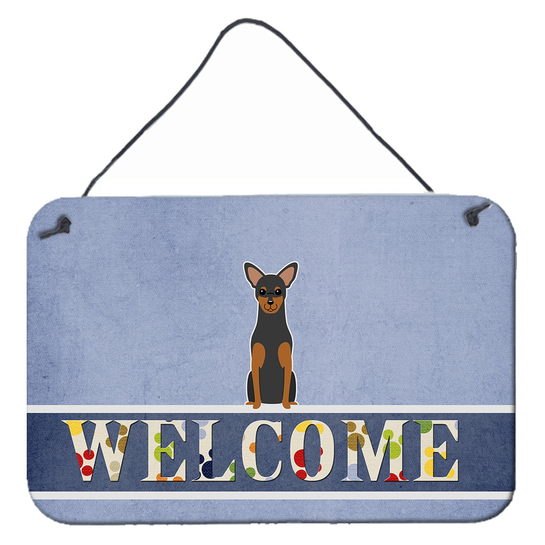 Manchester Terrier Welcome Wall or Door Hanging Prints