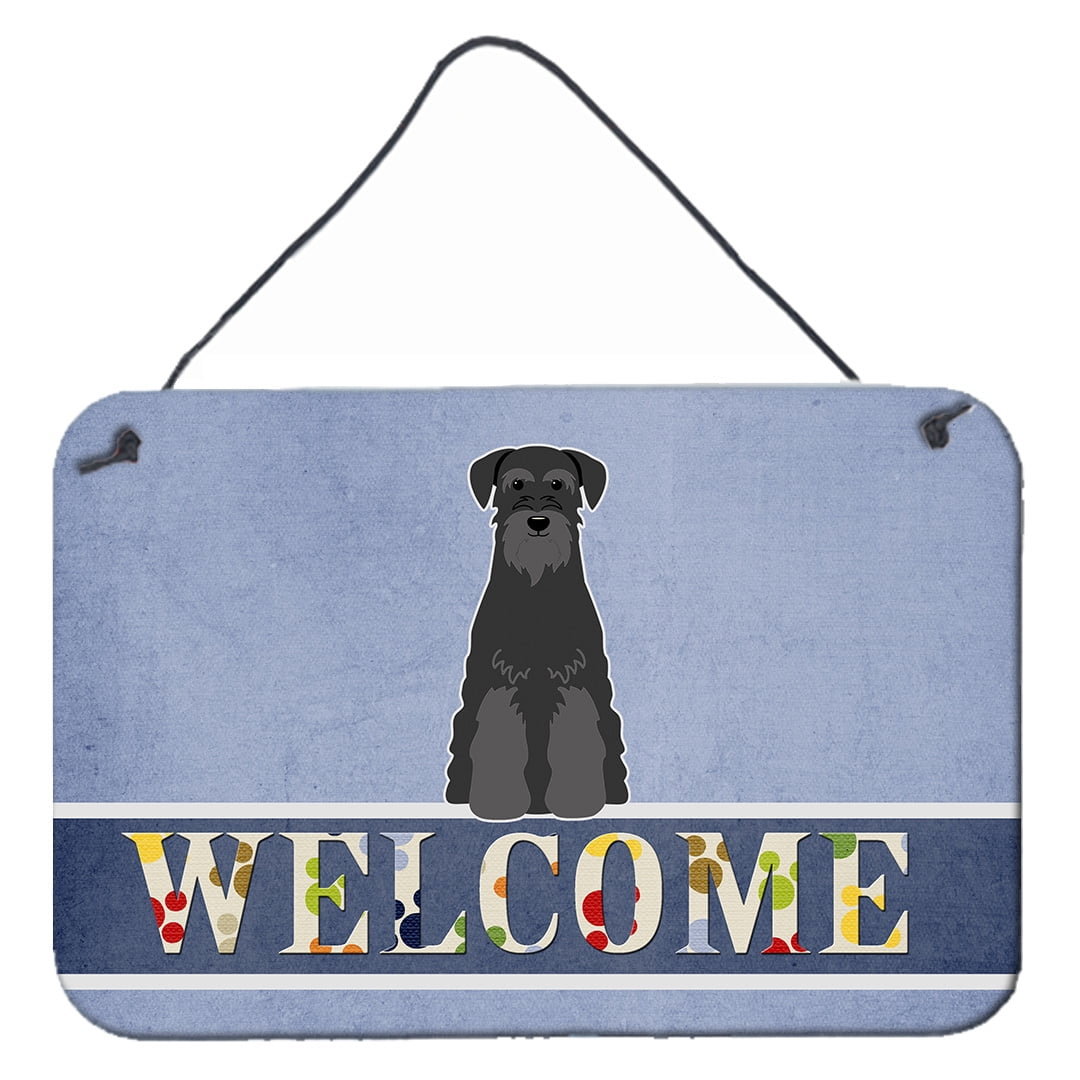 Standard Schnauzer Black Welcome Wall or Door Hanging Prints