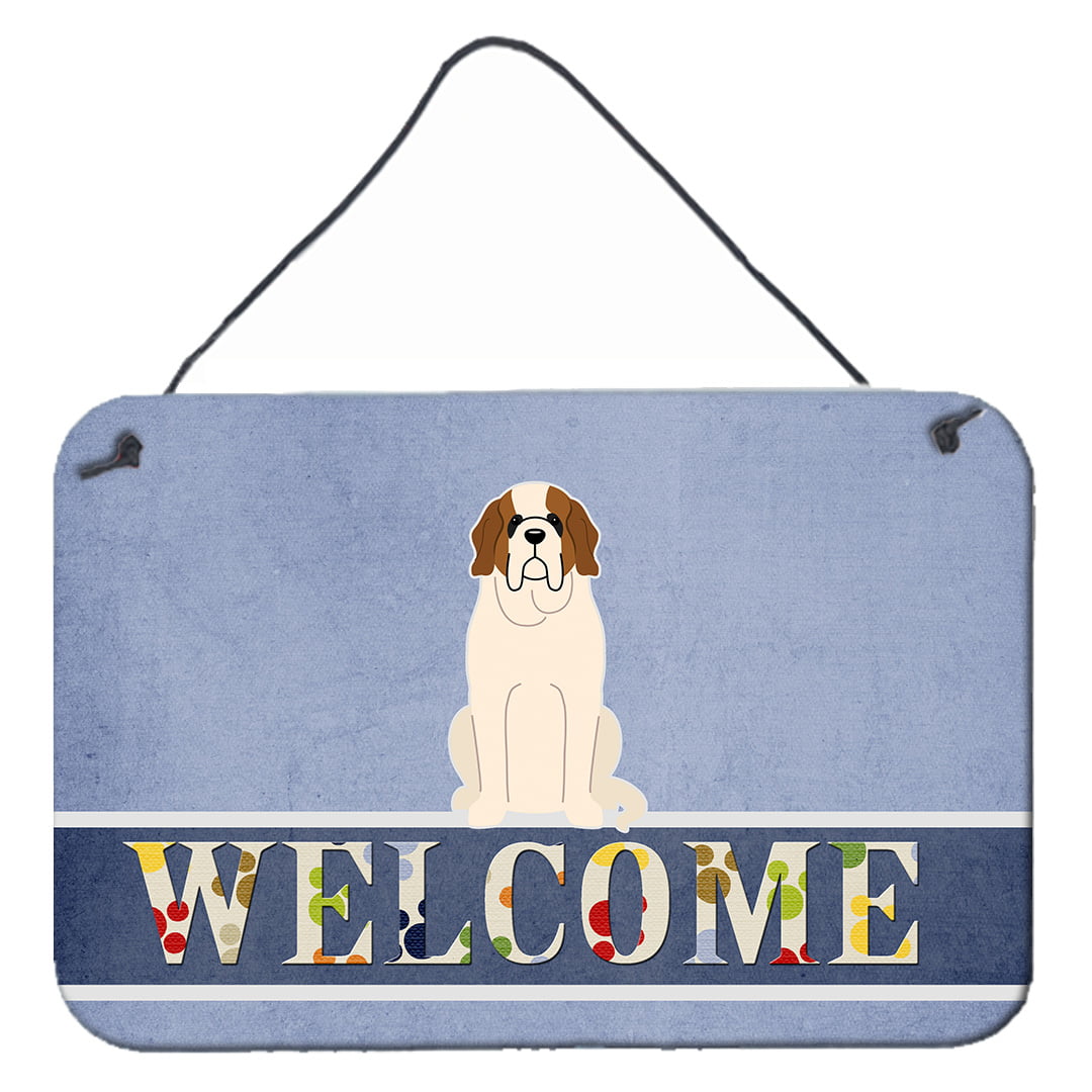 Saint Bernard Welcome Wall or Door Hanging Prints