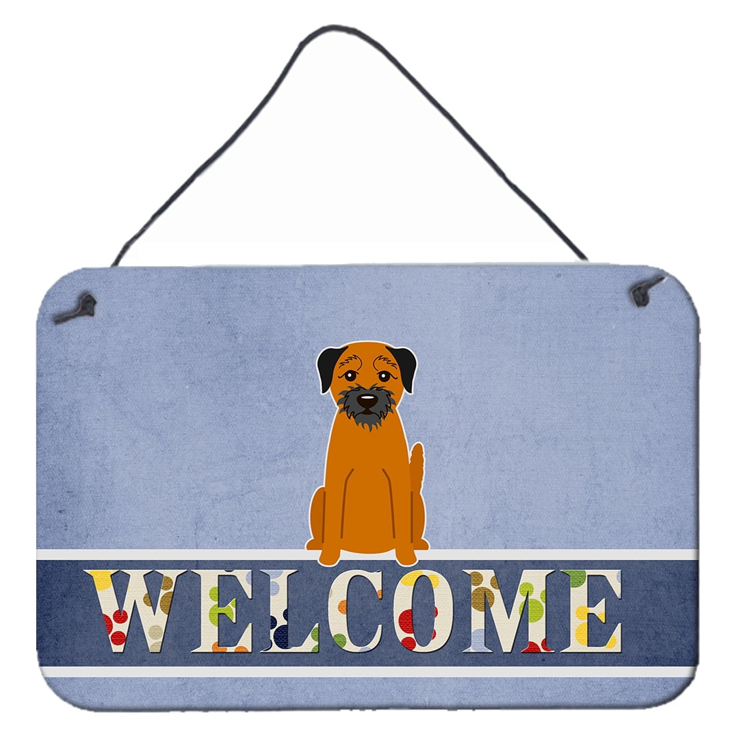 Border Terrier Welcome Wall or Door Hanging Prints