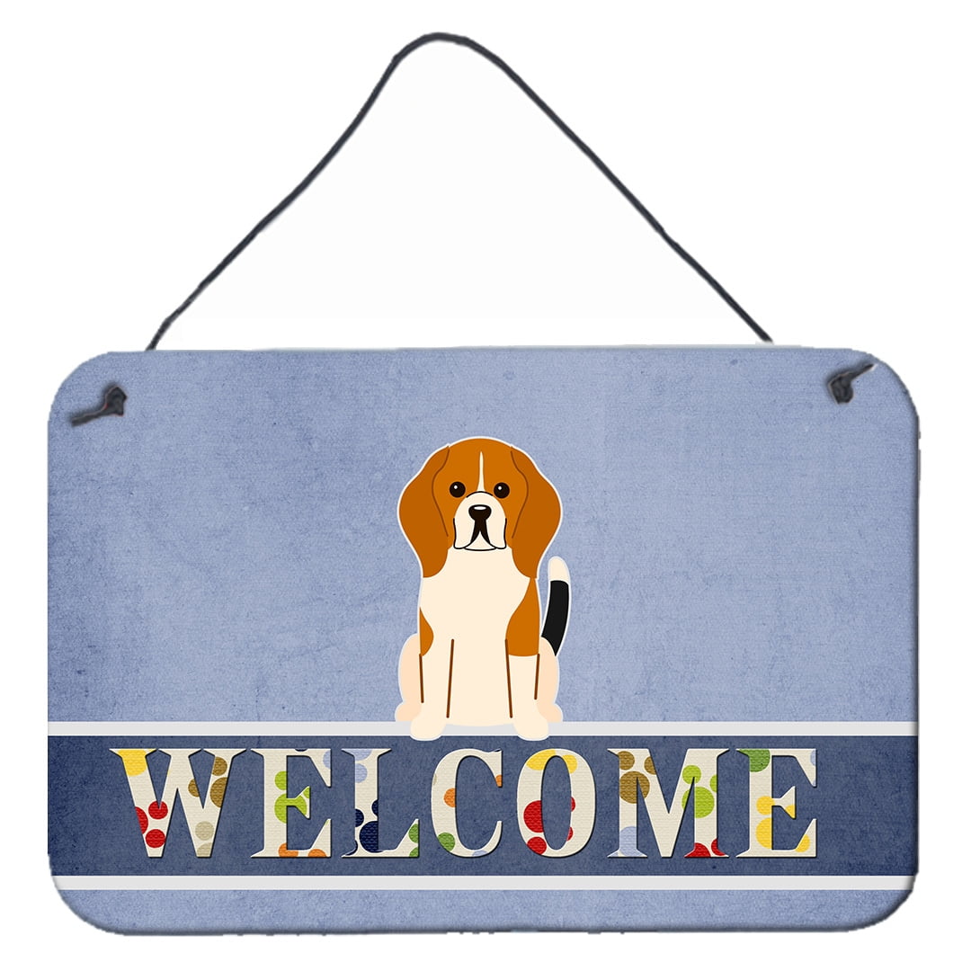 Beagle Tricolor Welcome Wall or Door Hanging Prints