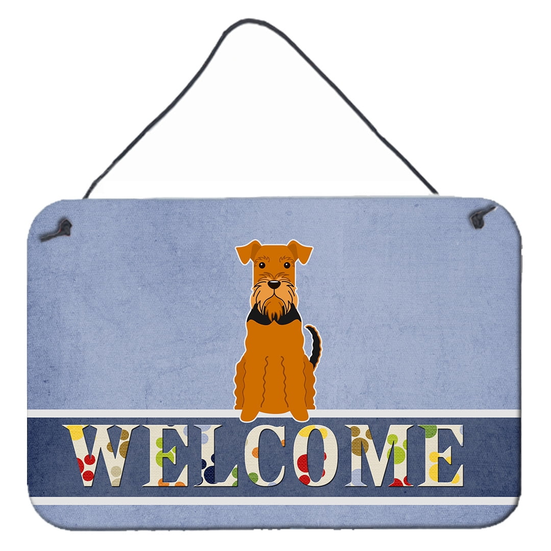 Airedale Welcome Wall or Door Hanging Prints