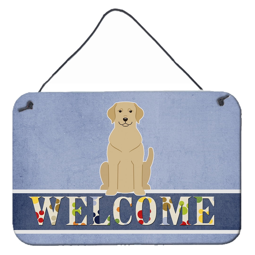 Yellow Labrador Welcome Wall or Door Hanging Prints