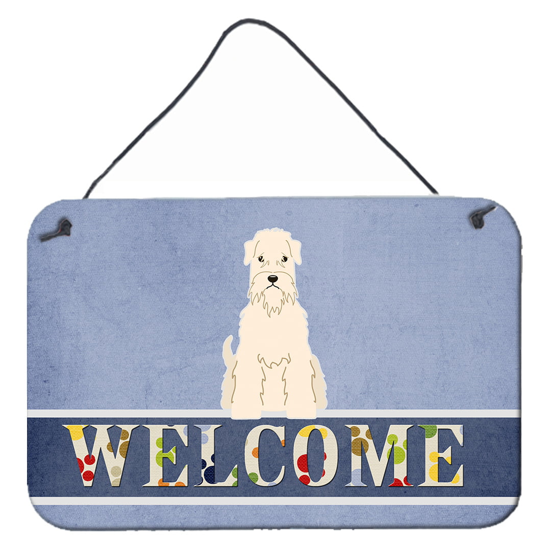 Soft Coated Wheaten Terrier Welcome Wall or Door Hanging Prints