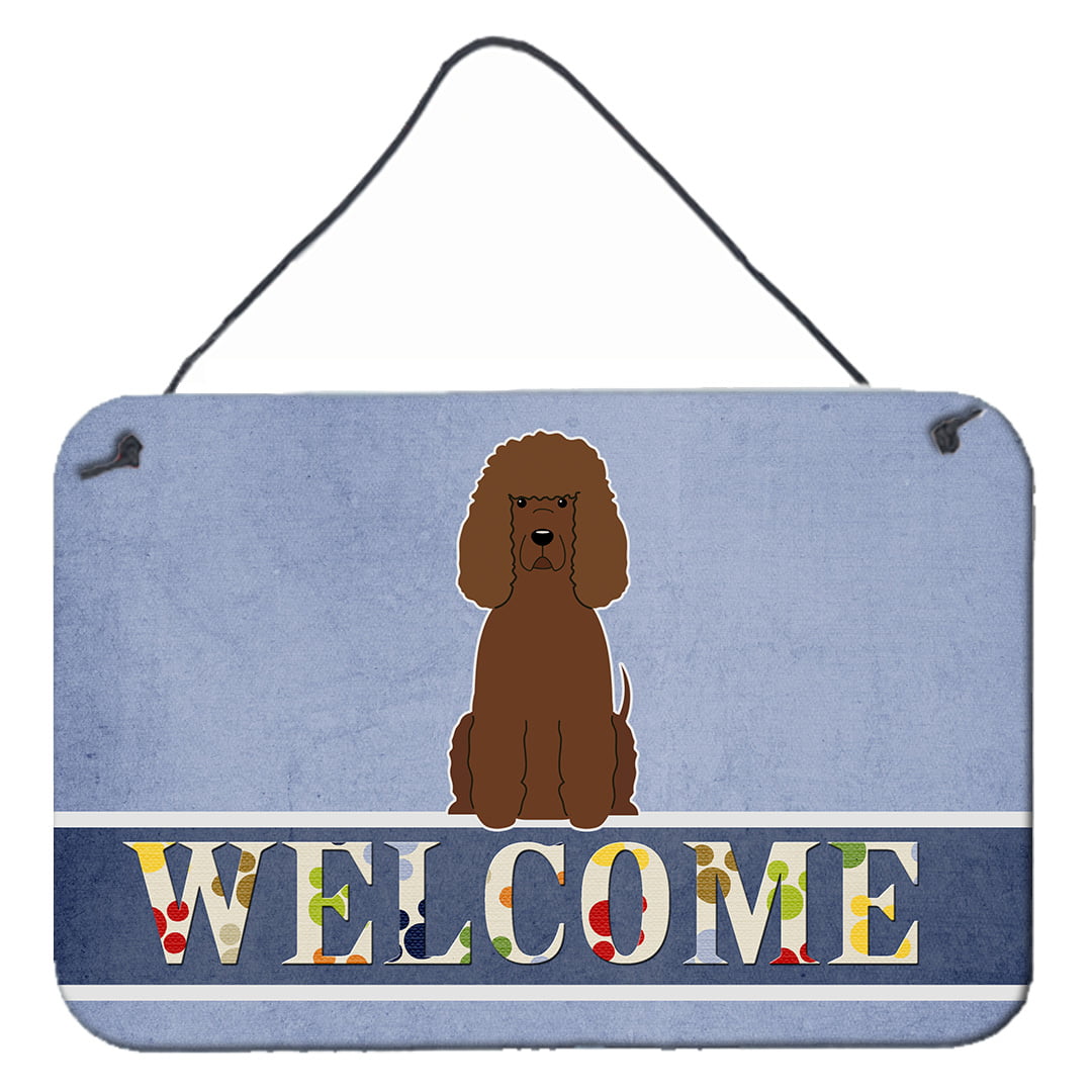 Irish Water Spaniel Welcome Wall or Door Hanging Prints