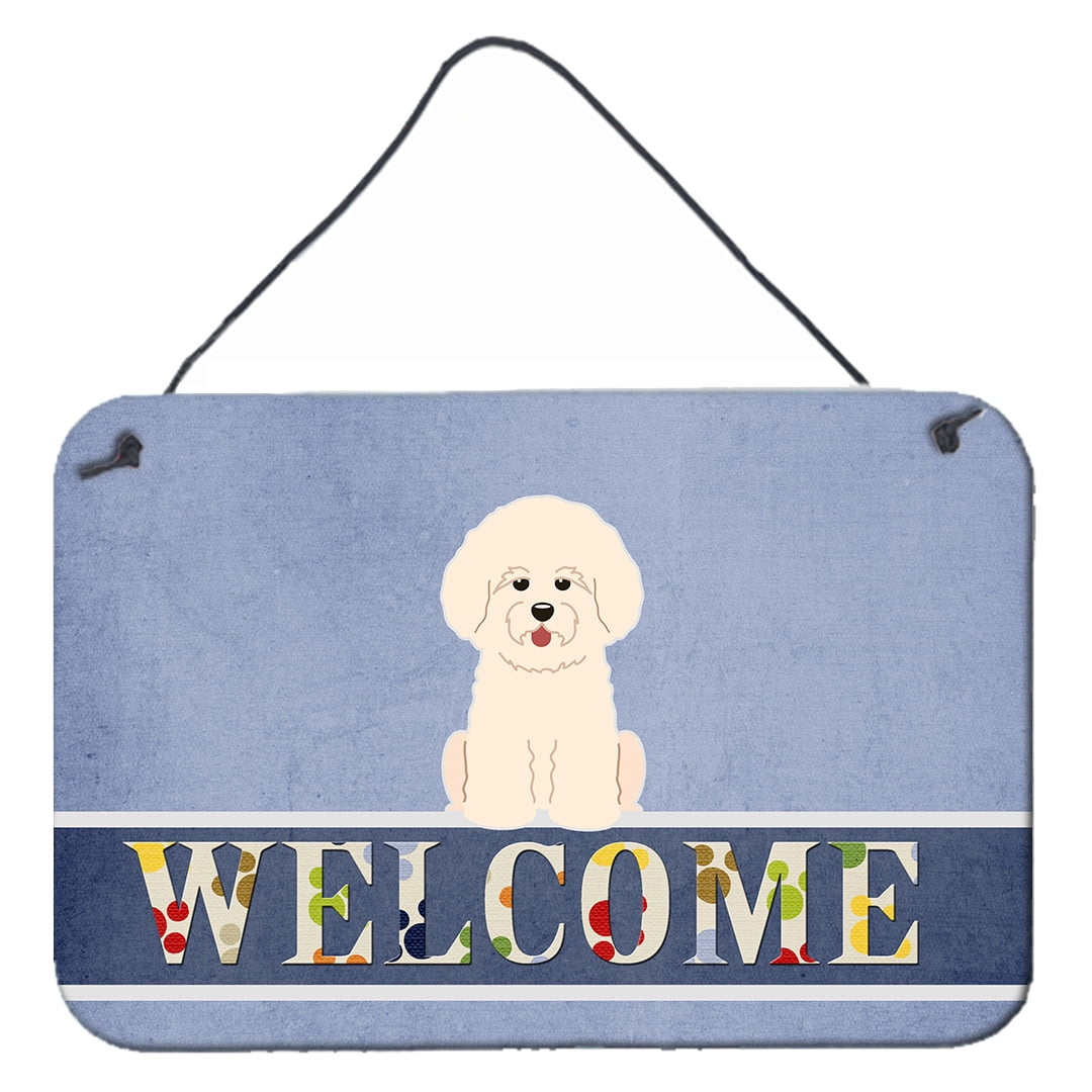 Bichon Frise Welcome Wall or Door Hanging Prints