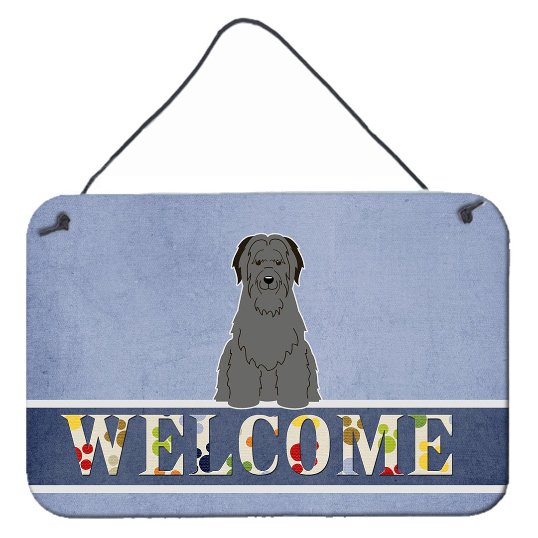 Briard Black Welcome Wall or Door Hanging Prints