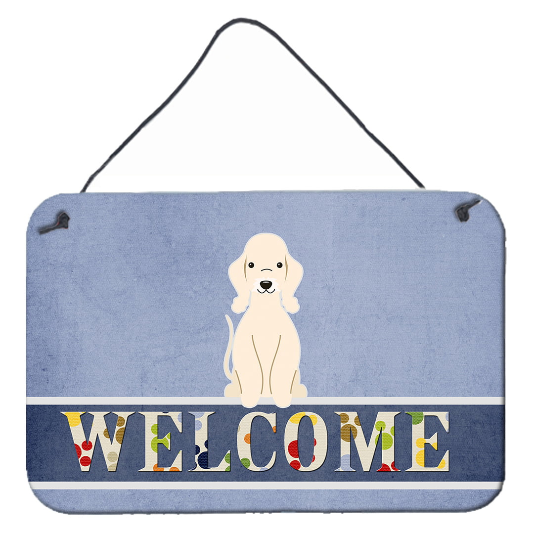 Bedlington Terrier Sandy Welcome Wall or Door Hanging Prints