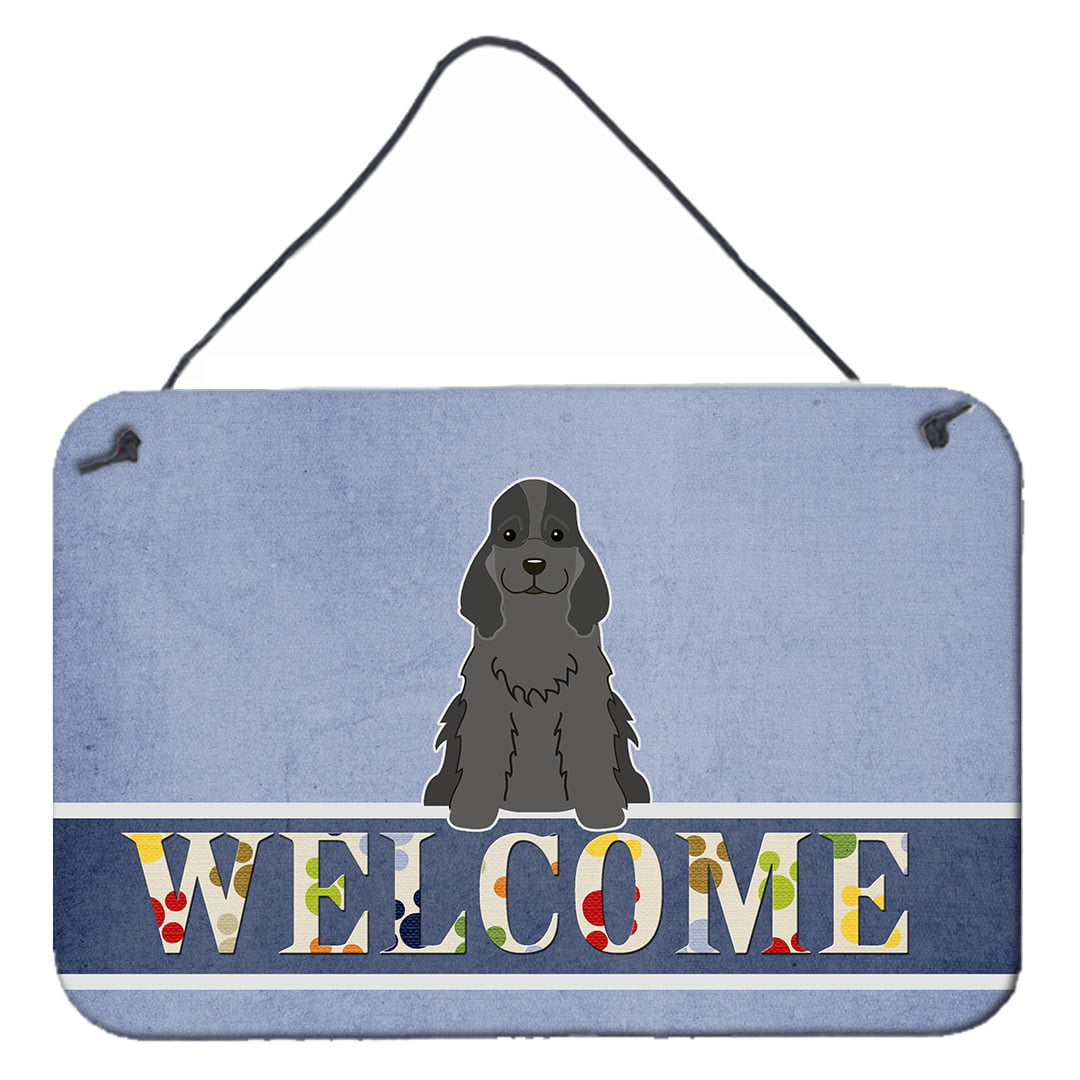 Cocker Spaniel Black Welcome Wall or Door Hanging Prints