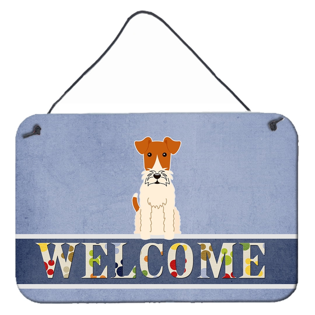 Wire Fox Terrier Welcome Wall or Door Hanging Prints