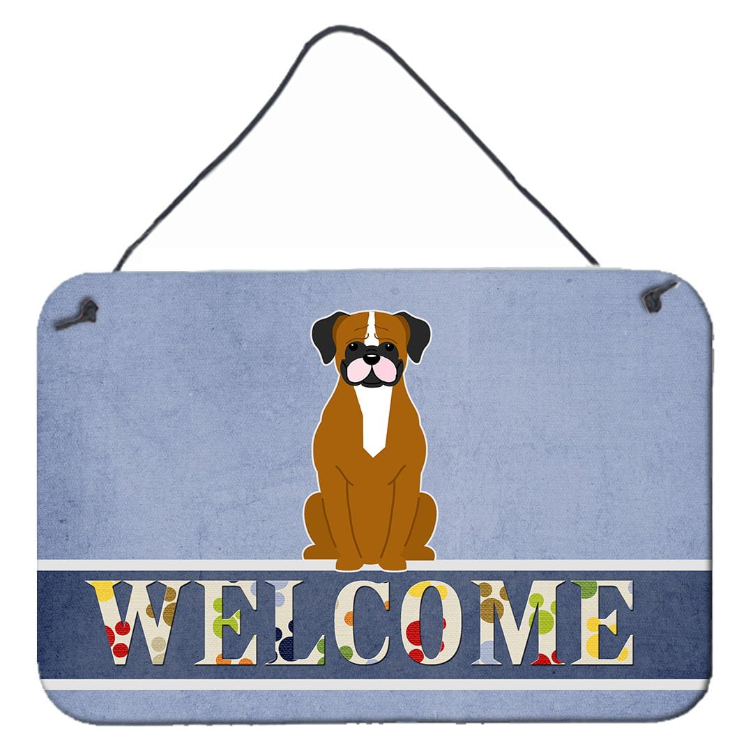 Flashy Fawn Boxer Welcome Wall or Door Hanging Prints