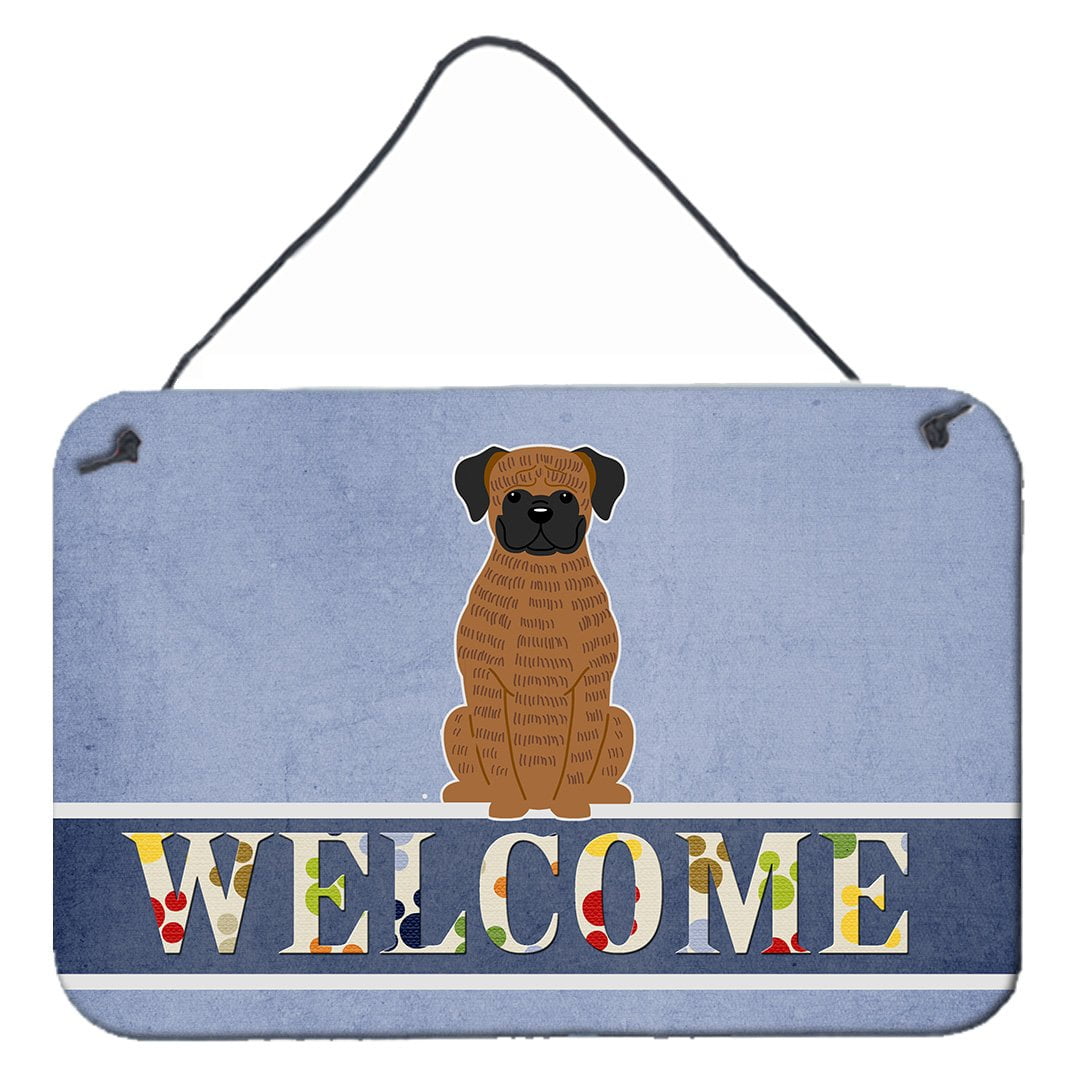 Brindle Boxer Welcome Wall or Door Hanging Prints