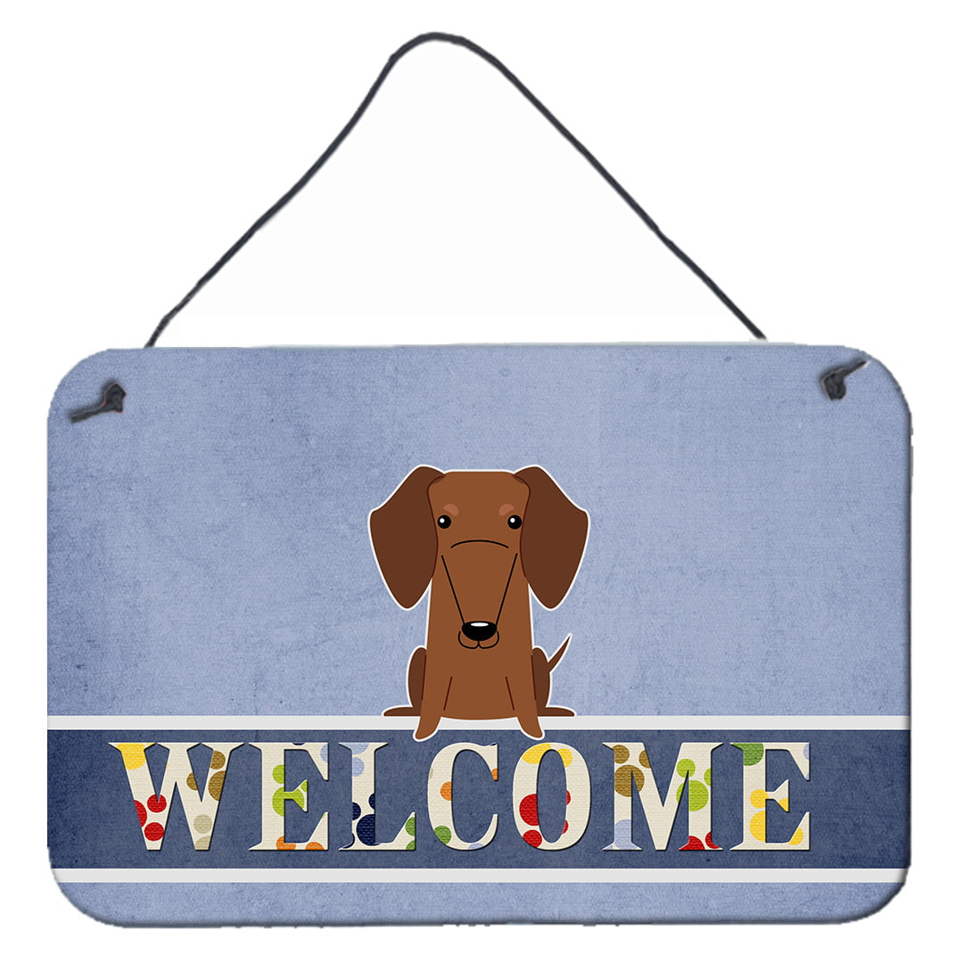 Dachshund Red Brown Welcome Wall or Door Hanging Prints