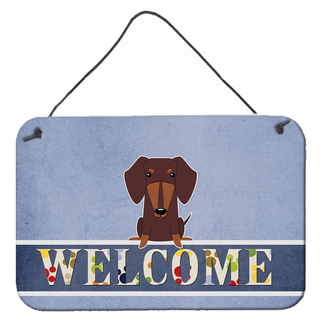 Dachshund Chocolate Welcome Wall or Door Hanging Prints