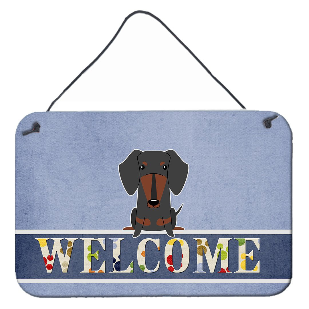 Dachshund Black Tan Welcome Wall or Door Hanging Prints