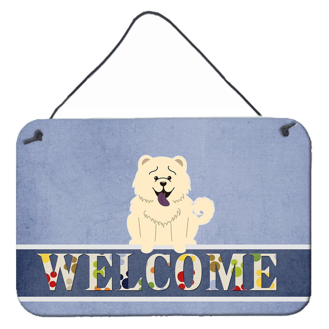 Chow Chow White Welcome Wall or Door Hanging Prints
