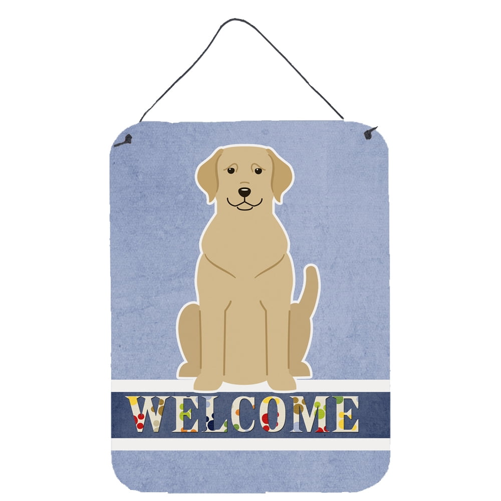 Yellow Labrador Welcome Wall or Door Hanging Prints